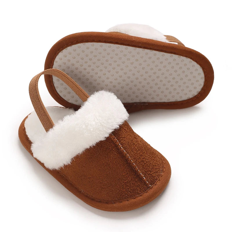 Baby Fluffy Toddler First Step Walker Slippers
