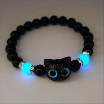 Cute Cartoon Big Eye Cat Luminous Bracelets
