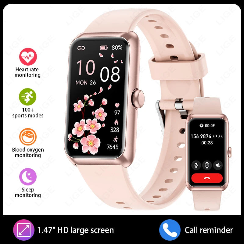 1.47-inch Blood Oxygen Heart Rate Sleep Health Monitoring Information Watch Smartwatch