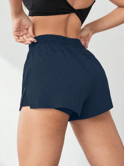 Faux Two-Piece Anti-Exposure Yoga Shorts