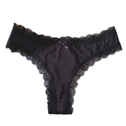 Ice Silk Cotton Crotch Low Waist Lingerie