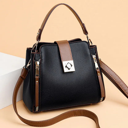 Small Bucket Shoulder Luxury Designer PU Leather Messenger Crossbody Bags