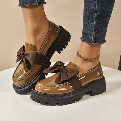 Plus Size Loafers British Style Platform Shoes