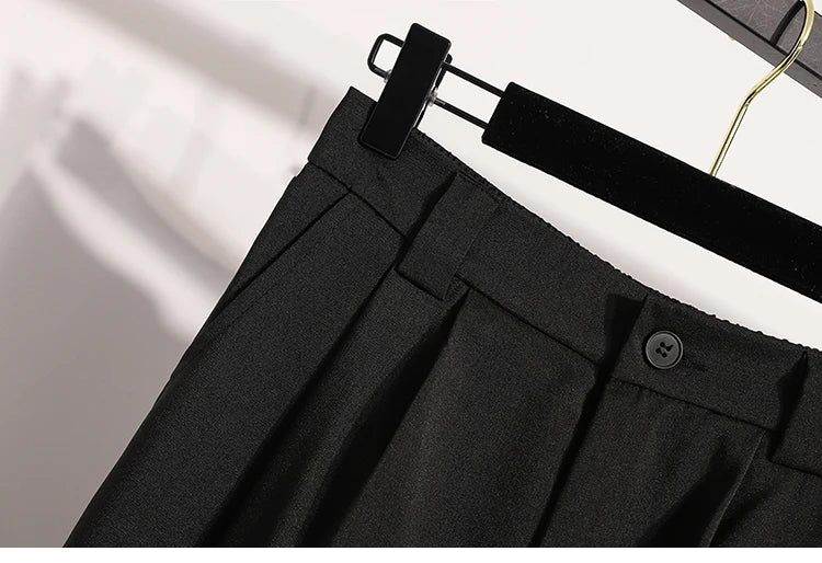 Korean High Waist Suit Casual Trousers