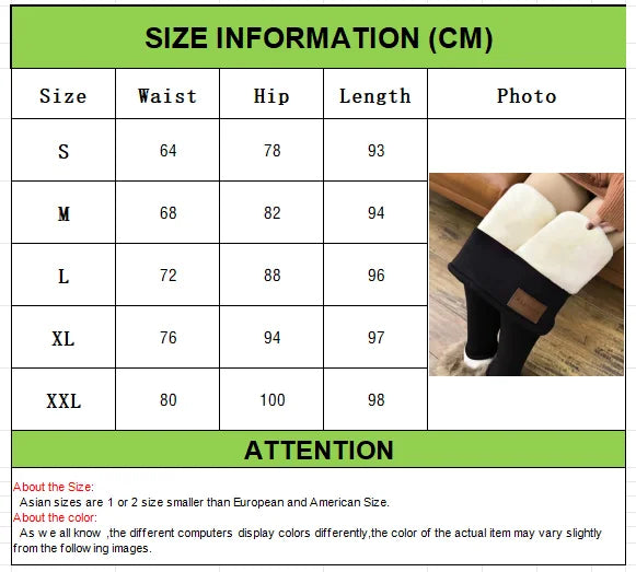 Leggings Seamless High Waist Thermal Winter Warm Tights Solid Stretchy Pants