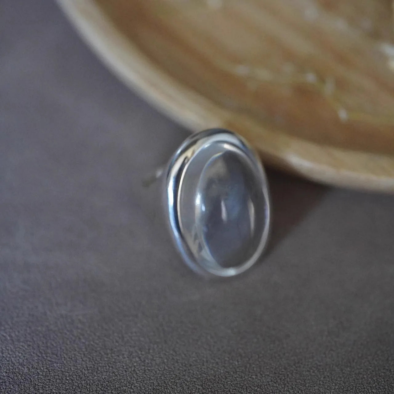 925 Sterling Silver Geometry Crystal Ring