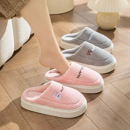 Anti Slip Thick Soled Cotton Slippers