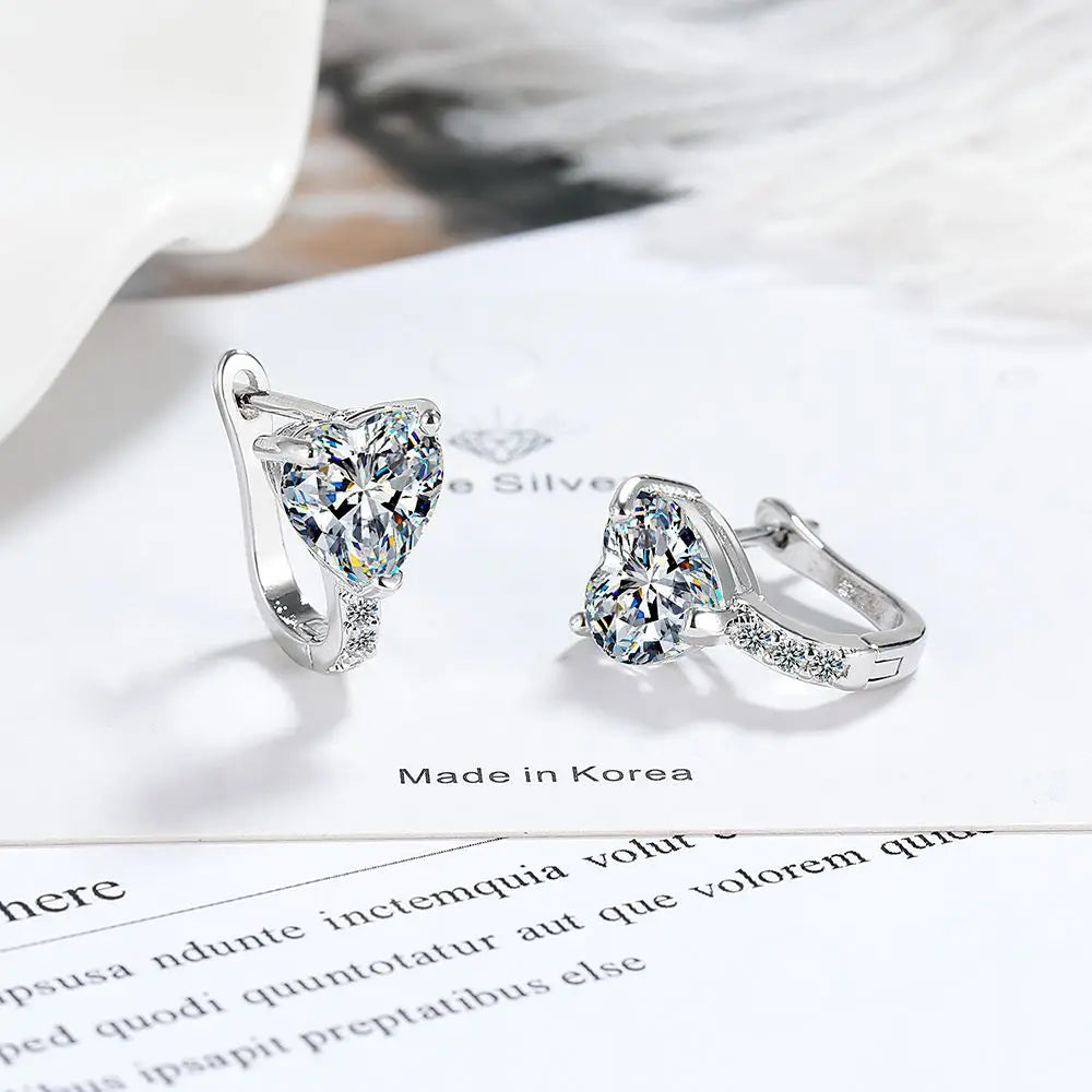 925 Sterling Silver Multiple zircon Earring