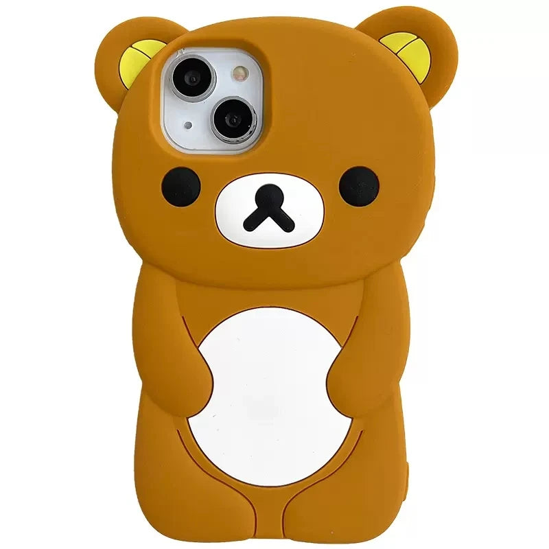 Rilakkuma Bear Silicone Soft Cover Case For iPhone Pro Max