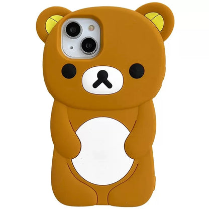 Rilakkuma Bear Silicone Soft Cover Case For iPhone Pro Max