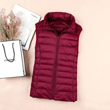 Duck Down Sleeveless Puffer Jacket