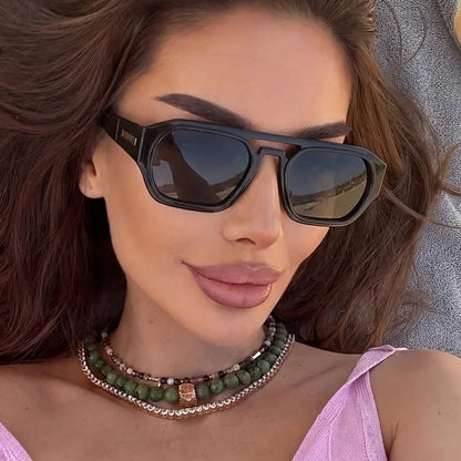 Vintage Punk Square Frame Sunglasses