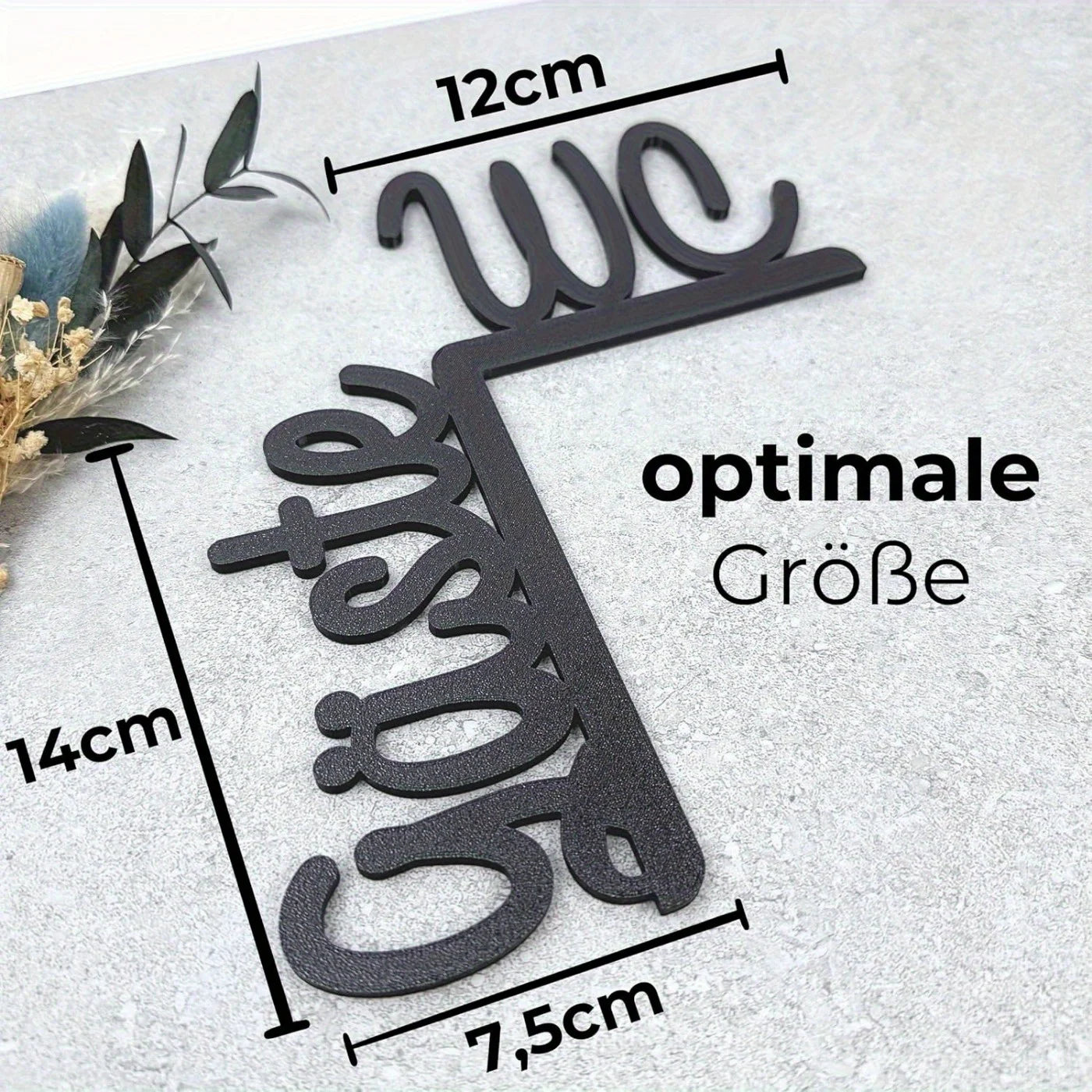 1pc Modern Metal Toilet Door Sign