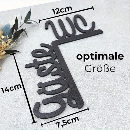 1pc Modern Metal Toilet Door Sign