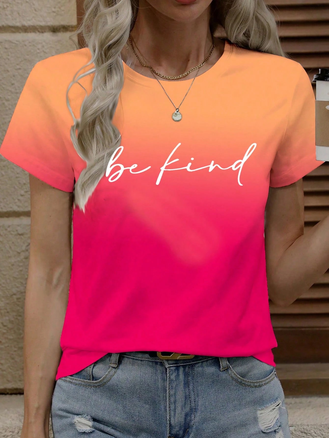 Abstract Face Line Art Graphic Print T-Shirt