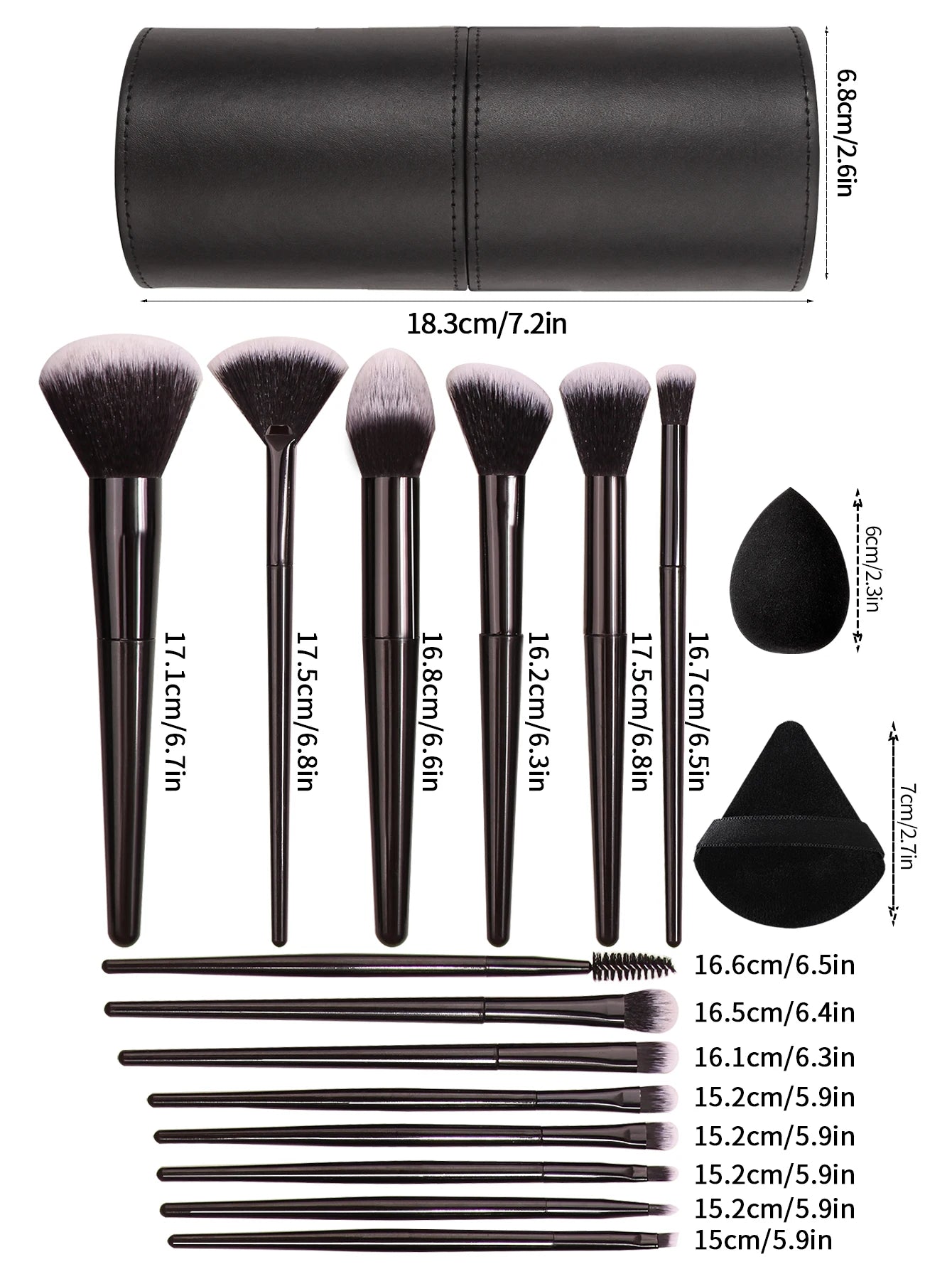 3~21pcs Fashion Makeup Brush Soft  Set