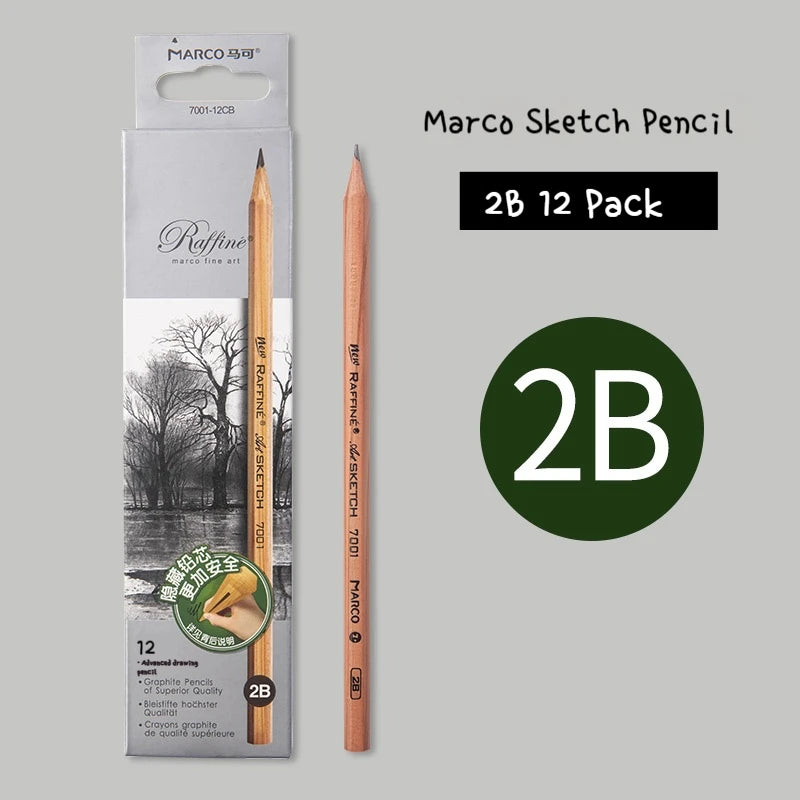 5/6/7/12 PCS Charcoal Graphite Sketch Pencils Set
