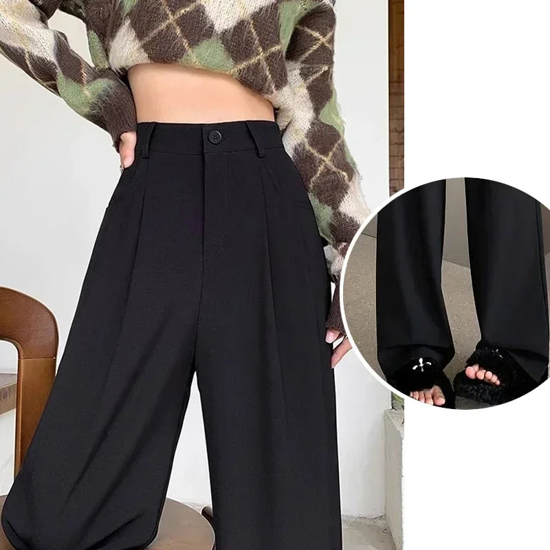 High Waist Wide Leg Classic Pants