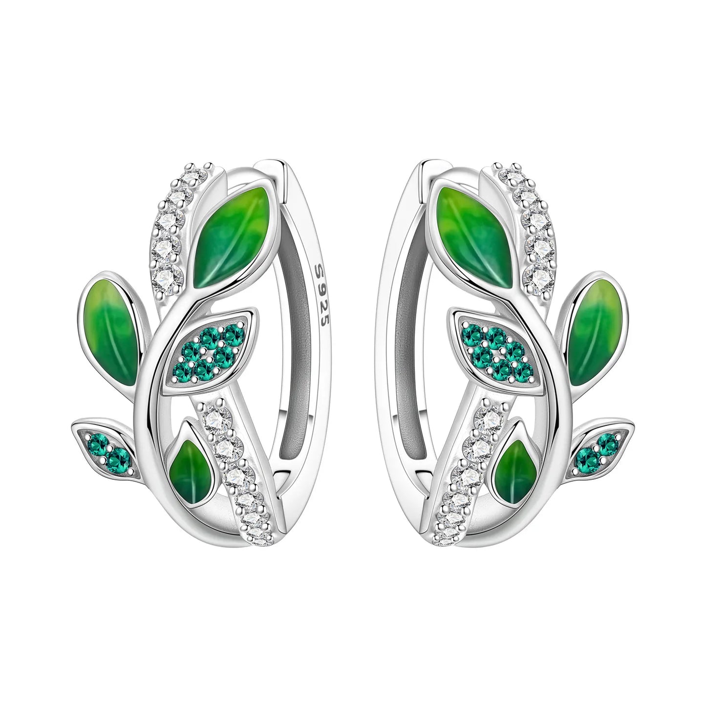Orstarry Original 925 Sterling Silver Blue Iris Flower Earrings