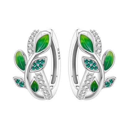 Orstarry Original 925 Sterling Silver Blue Iris Flower Earrings