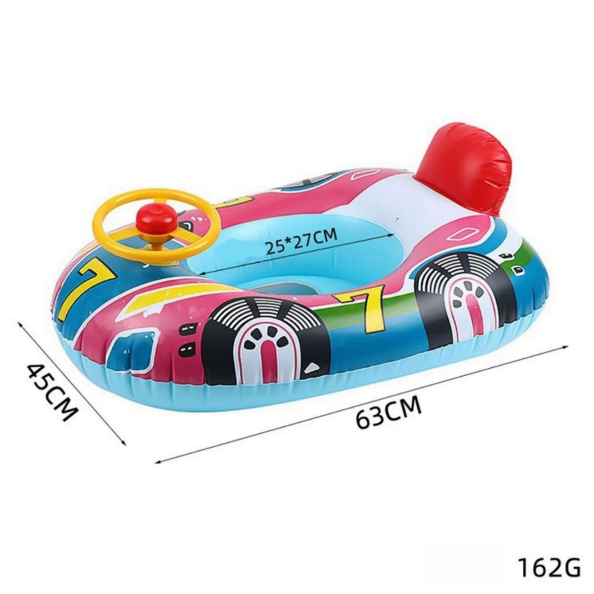 Baby Swimming Pool Float Cute Car Design Toddler Floatie Boat Swim Tube