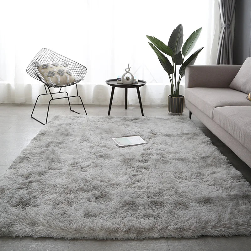 Gray Carpet for Living Room Plush Rug