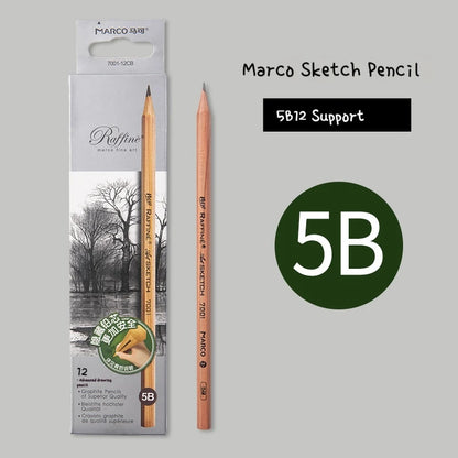 5/6/7/12 PCS Charcoal Graphite Sketch Pencils Set