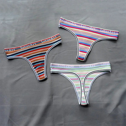 3 Pcs Brazilian Stripe Underwear G-string