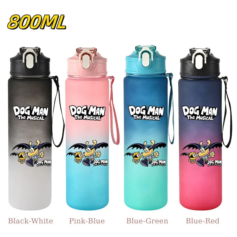 800ML Anime Dog Man Sports Water Boys Girls Bottle