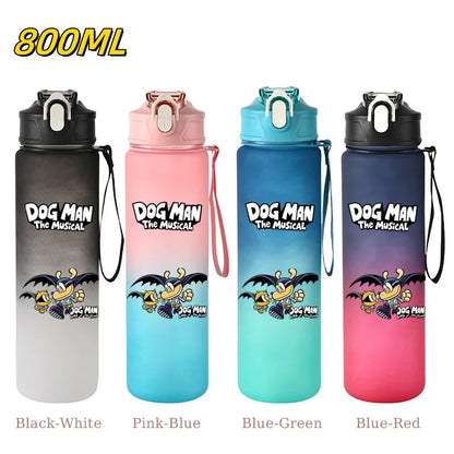 800ML Anime Dog Man Sports Water Boys Girls Bottle