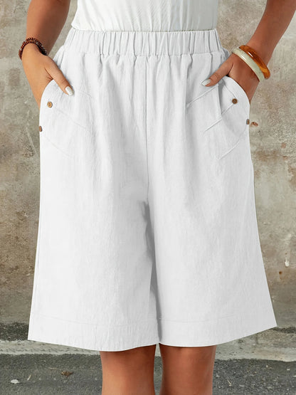 High Waist 5-Inch Casual Lounge Straight Leg Shorts