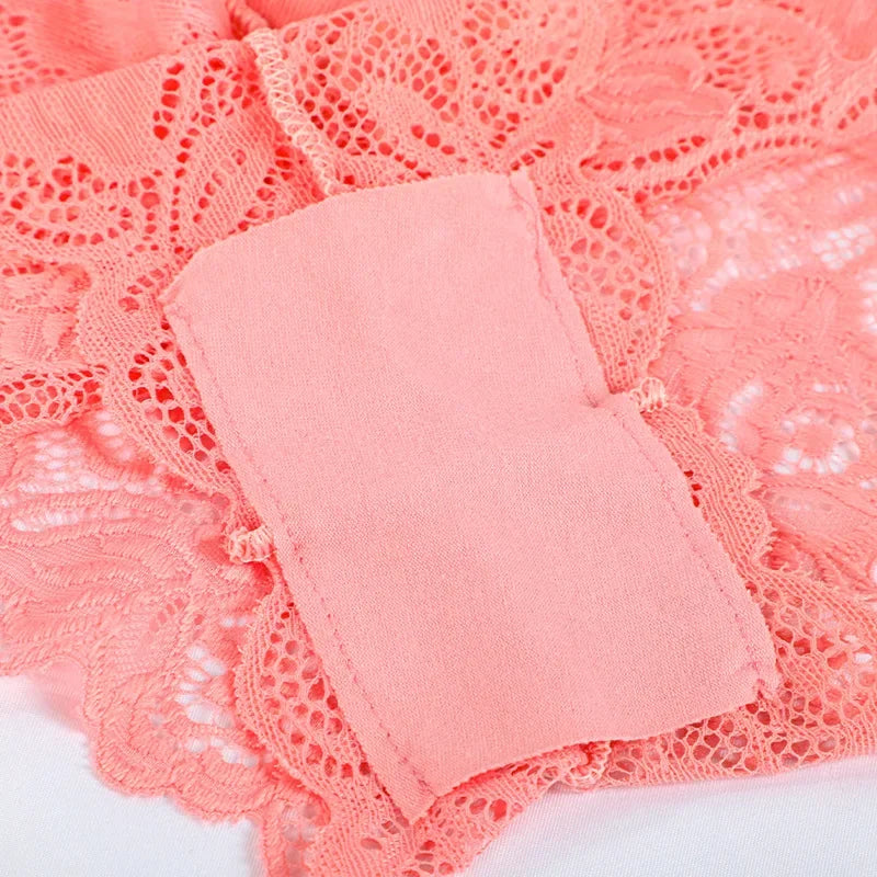 Floral Lace Panties Perspective Underwear Lingerie