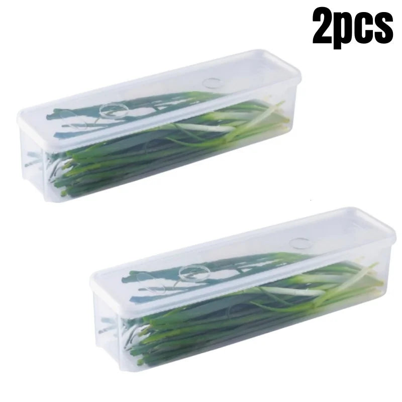 1/2/4Pcs Refrigerator Storage Boxes With Lid Plastic