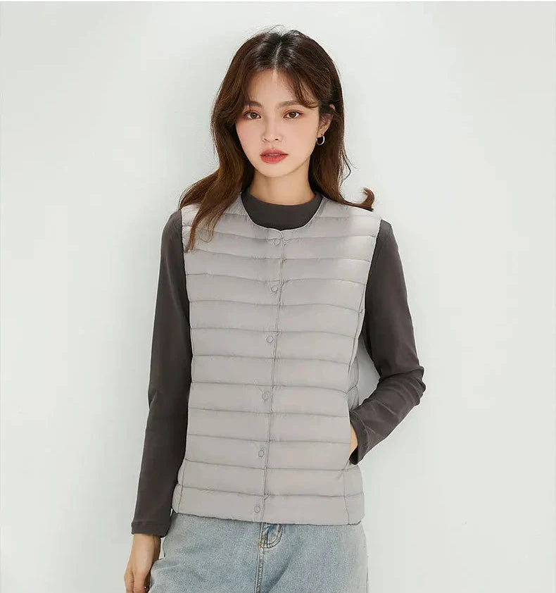 Matt Fabric Warm Vests Ultra Light Down Vest