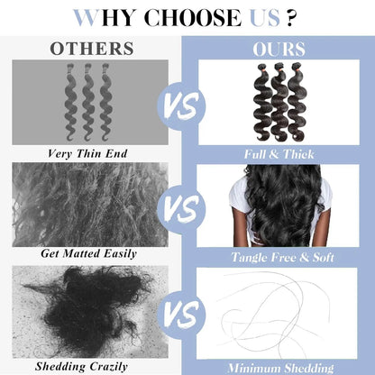 Wave Bundles 100% Human Hair Brazilian Weaving Extensions