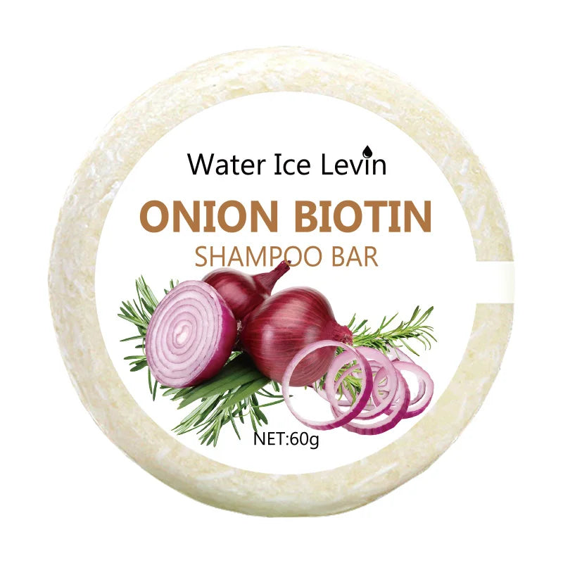 Jabón de champú de cebolla y biotina para el cuidado del cabello