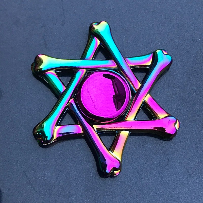 Rainbow Metal Spinner Finger Spinners Stress Anxiety Relief