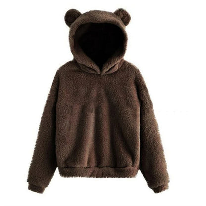 Korean Bear Ears Cute Fluffy Pullover