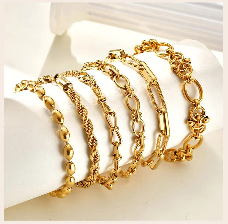 DANA Chunky Gold Plated Bracelets