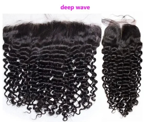 13x4 Lace Frontal Closure Straight Water Wave Kinky Curly