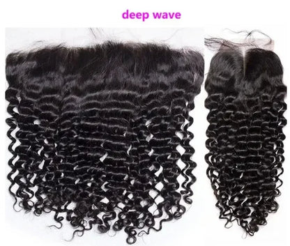 13x4 Lace Frontal Closure Straight Water Wave Kinky Curly