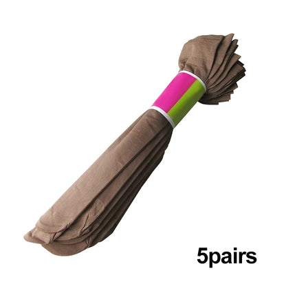 5/10 Pairs Thin Silk Transparent Sexy Socks Set