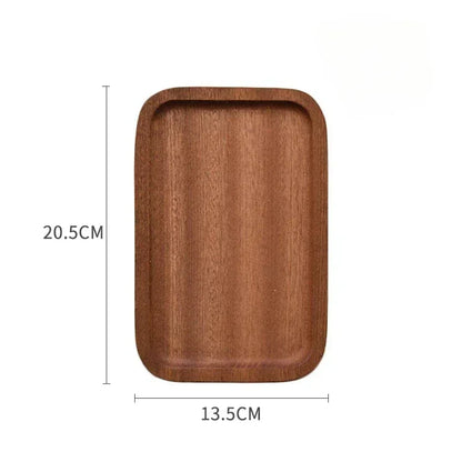 Japanese Dinner Plate Walnut Wooden Tray