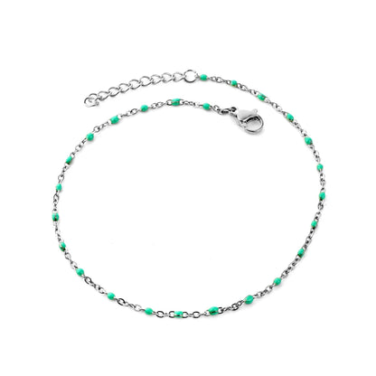 Bohemian Blue Green Yellow Beads Anklet Chains