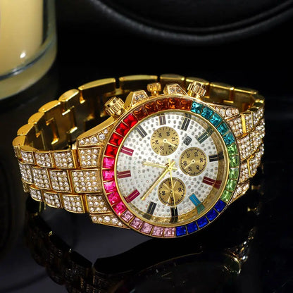 Hiphop Quartz Luxury Rhinestones Watch