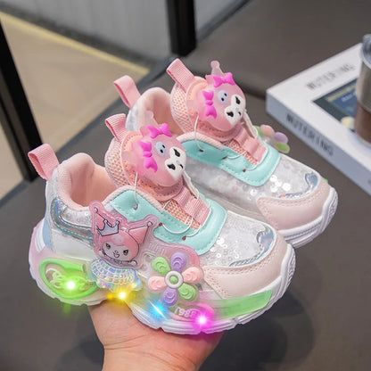 Illuminating Buttons Breathable Sneakers