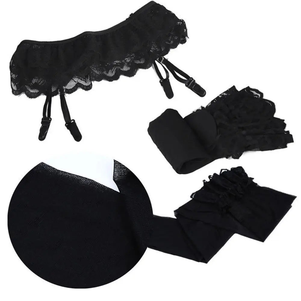 Sexy Lace Garter Stockings Socks Set