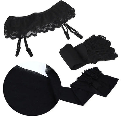 Sexy Lace Garter Stockings Socks Set