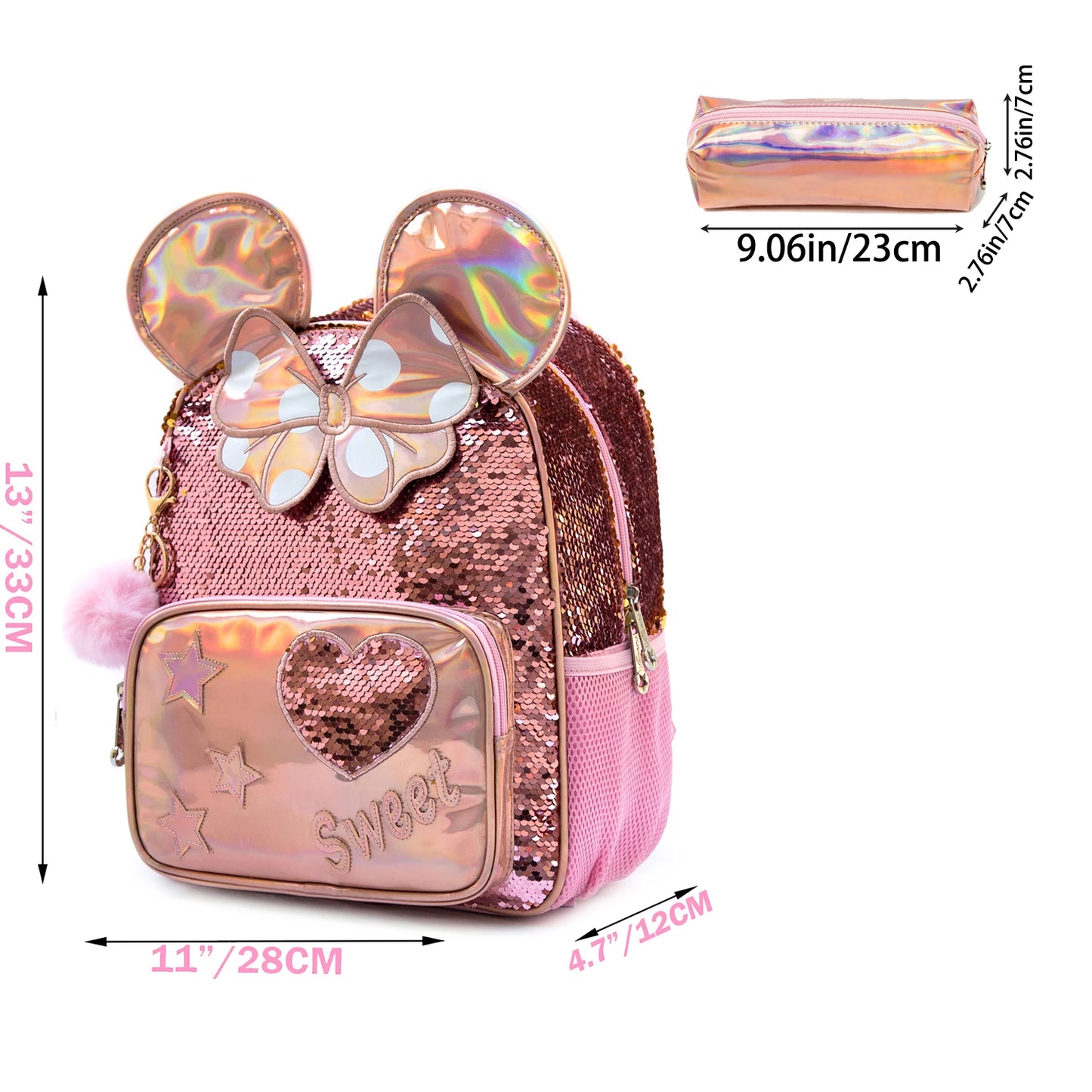 Backpack Kindergarten Bag Sequins Girl School Bag
