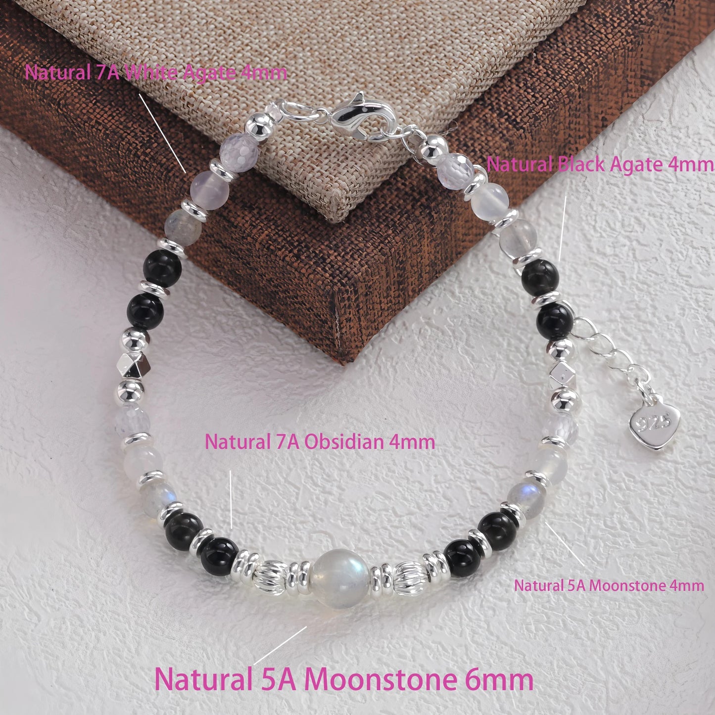 925 Sterling Silver Bangle Bracelet Set